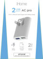 iHome IH-CT538W AC Pro 2 USB Port 3.4A Wall Charger White