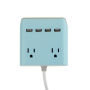 iHome IH-CT644N Power Reach 5.4 amp Hub with Magnetic Attachment - Pastel Blue