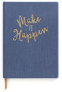 Make It Happen Book Cloth Quotes Hardcover Journal 7.5