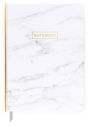 Notebook Marble White Hardcover Journal 7.5