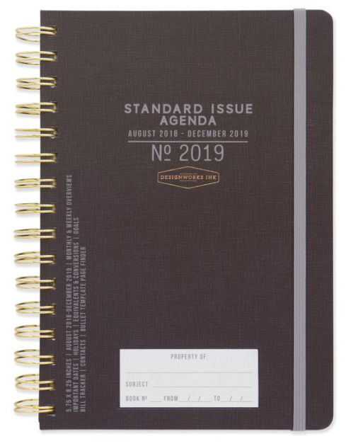2019 17 Mo Standard Issue Spiral Um Planner 5 75 X 8 25 In 2019 17 Mo Standard Issue Spiral Um Planner 5 75 X 8 25 In Black