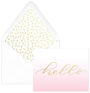 Pink Ombre Hello Boxed Notes Set of 12