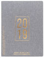 2019 Flex Book Cloth Simple Monthly Planner - Bicolor Dark Grey Linen