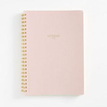 Blank Wrap Journal Hardcover Spiral Bound Pink - Fringe