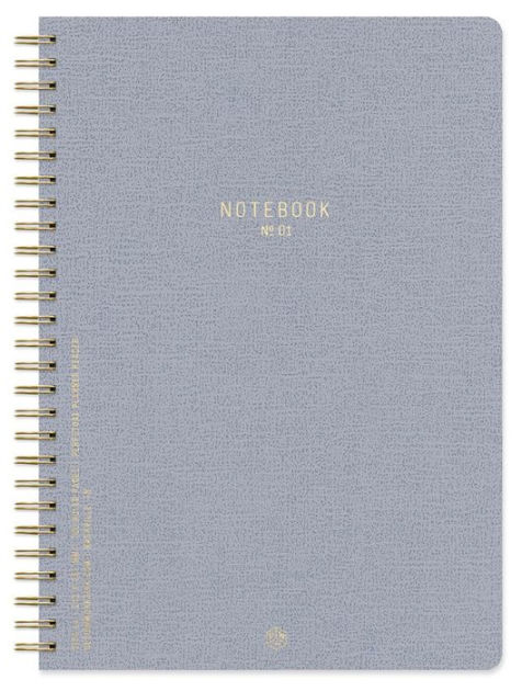 Designworks Textured Paper Twin Wire Notebook Neptune Blue