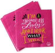 Title: Grown-Ass Lady Cocktail Napkins, Pack of 20