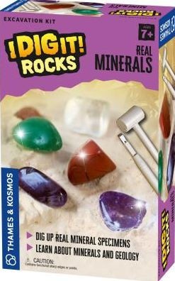 Rock and Mineral Excavation Kit Made in USA, 10 Rocks and Minerals