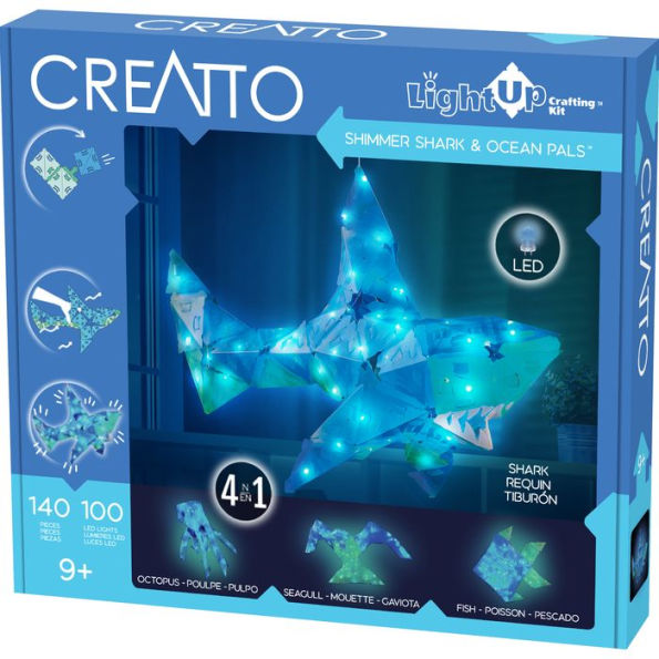 Creatto: Shimmer Shark & Ocean Pals - Light Up Crafting Kit