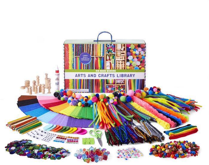 Arts and Crafts for Kids, 2200+ Piece Craft Kit Library in a Box for Kids  Age 4 5 6 7 8 9 10 11 & 12 Year Old Boys & Girls, Crafting Supplies Set