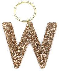 Title: Glitter Keychain Letter W