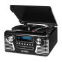 Victrola Retro Record Player Stereo with Bluetooth and USB Digital Encoding, Black