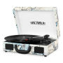 Portable Victrola Suitcase Record Player with Bluetooth and 3 Speed Turntable - Map