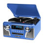 Victrola Retro Record Player with Bluetooth and 3-speed Turntable - Blue