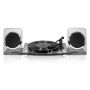 Victrola Acrylic Bluetooth 40 watt Record Player with 2-Speed Turntable and Rechargeable Speakers - Black