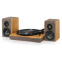 Victrola Wood and Linen Fabric Bluetooth Record Player with 3-speed Turntable - Oak