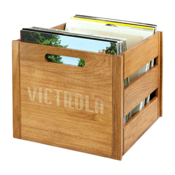 Victrola Wooden Record and Vinyl Crate