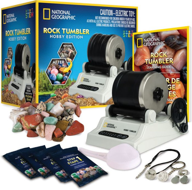 Rock Tumbler Kit, Professional Rock Polisher with Rough First Edition