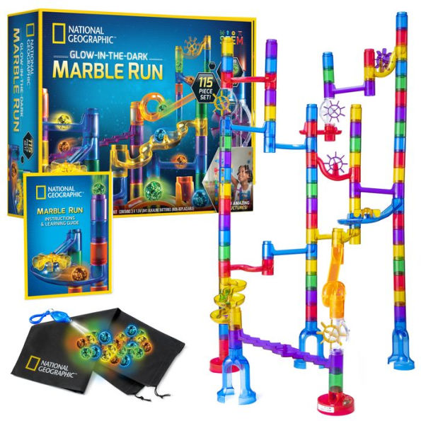 National Geographic Glow-in-the-Dark Marble Run 115 piece