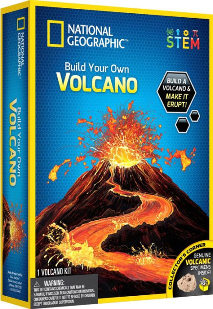 National Geographic Jumbo Volcano Science Kit - Build & Erupt An 18 Giant Volcano, Multiple Eruption Science Experiments, Educational Science Kits, S