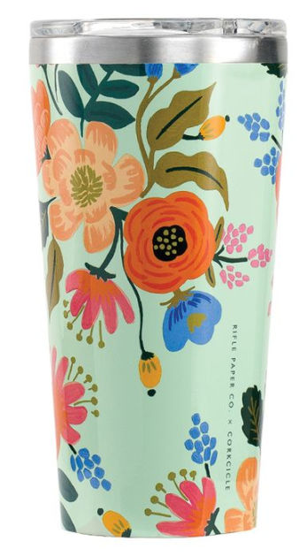 Corkcicle 16 oz Rifle Paper Co. Lively Floral Coffee Mug - Mint