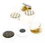 U Brands Fashion Magnets, Black, White and Gold, 8 Count