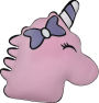 Pink Unicorn Embroidered Fleece Mini Pillow
