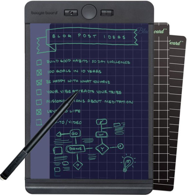 Boogie Board Blackboard with Carbon Copy smart pen and notebook