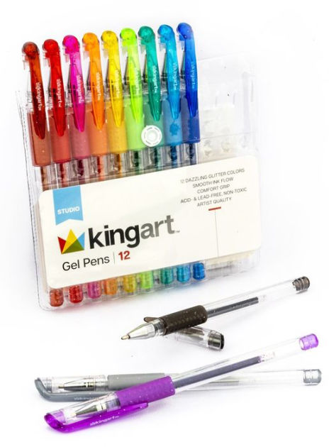 Kingart, Office, Kingart 8 Count Gel Pens Glitter And Glitterneon 0mm  Size