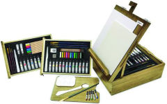 Alternative view 4 of Mixed Media Table-Top Sketchbox Easel 105 Piece Art Set