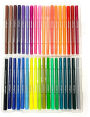 Alternative view 4 of Twin Tip Fineliner Brush Pens in Case - 36 pc Set