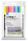 Dual Tip Brush Marker - set of 10 - Pastel Colors