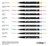 Alternative view 2 of Dual Tip Brush Marker - set of 10 - Pastel Colors
