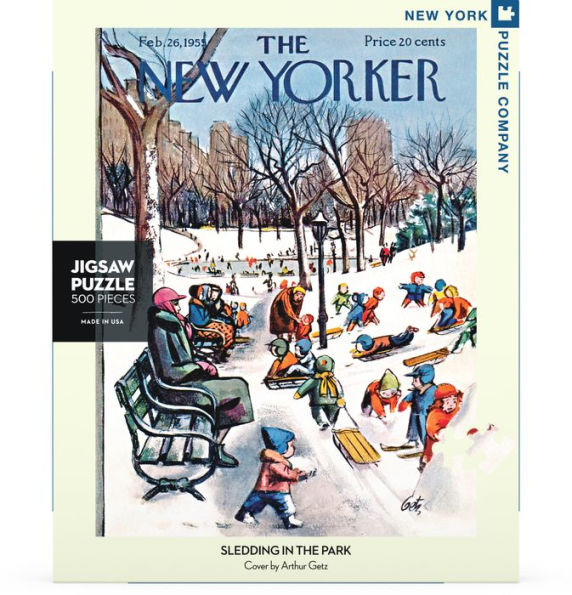 Sledding in the Park 500 piece jigsaw puzzle