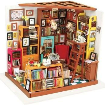 DIY Miniature House Kit: Sam's Study by Hands Craft