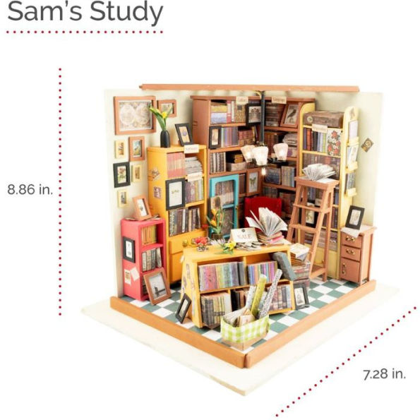 DIY Miniature House Kit: Sam's Study