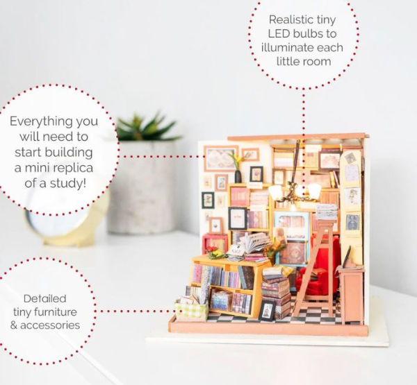 DIY Miniature House Kit: Sam's Study