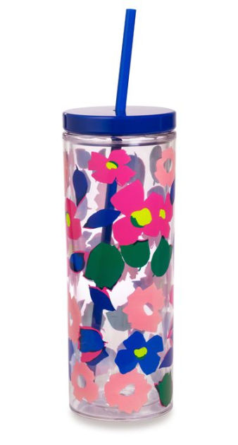 kate spade new york Kate Spade Initial Double Wall Travel Tumbler with  Straw & Reviews