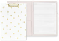 kate spade new york Clipboard Folio, Gold Dot with Script