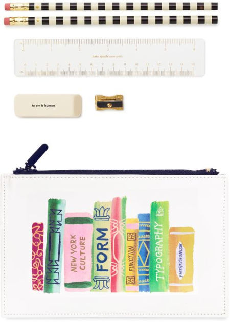 kate spade new york Brushstroke Hearts Pencil Case