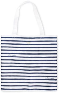 Title: kate spade new york Canvas Tote, Navy Painted Stripe