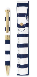 Title: kate spade new york Stylus Pen with Pouch, Navy Painted Stripe