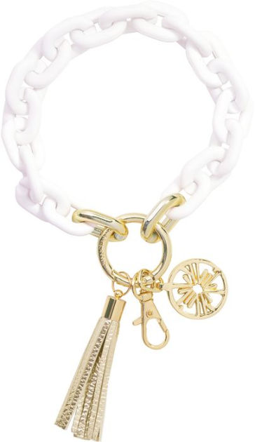 Lilly Pulitzer Chain Keychain, White/Gold by Lifeguard Press, Inc ...