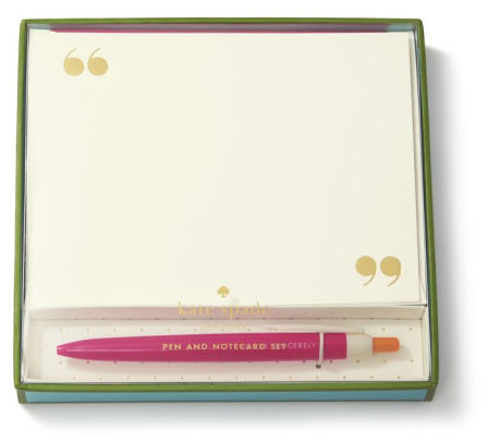 Kate Spade New York Pen And Quotation Marks Correspondence Cards - Set of 10