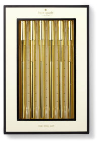 Title: Kate Spade Strike Gold Pen Set S/6