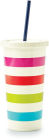 Kate Spade New York Candy Stripes Acrylic Tumbler with Straw 20 oz