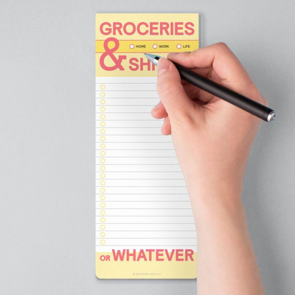 Groceries and Shit Make-a-List Pad