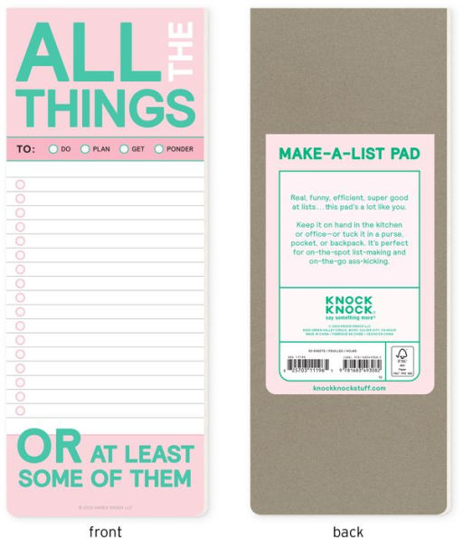 All The Things Make-a-List Pad