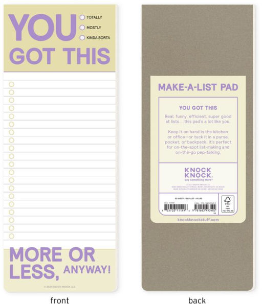 You Got This Make-a-List Pad