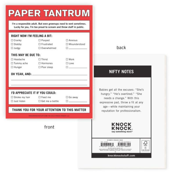 Paper Tantrum Nifty Notes Pad (Red)