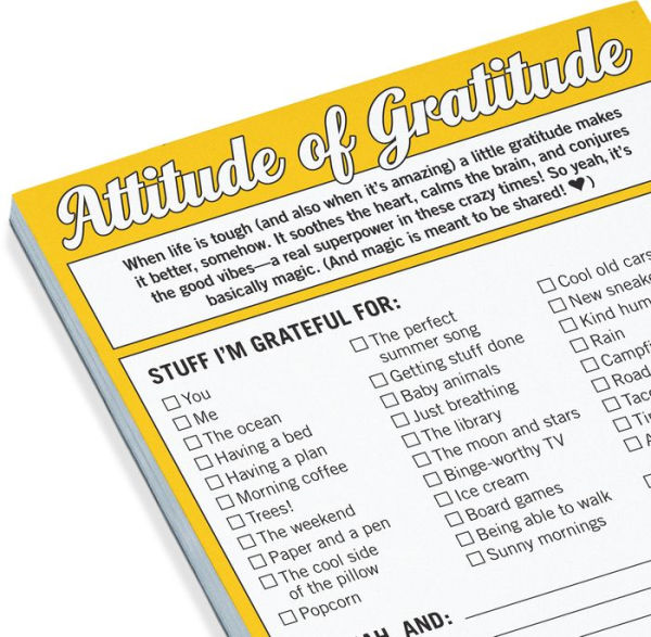 Attitude of Gratitude Pad Knock Knock Nifty Notes